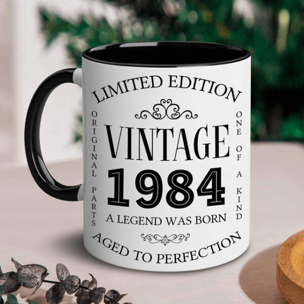 1pc Birthday Mugs Gifts For Men and Women Ceramic 1984 Coffee Mugs 40th Birthday Gift Ideas 40 Year Old Birthday Gifts for Mom Dad Family Birthday Val