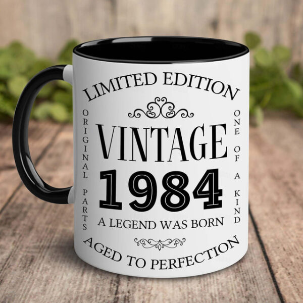 1pc Birthday Mugs Gifts For Men and Women Ceramic 1984 Coffee Mugs 40th Birthday Gift Ideas 40 Year Old Birthday Gifts for Mom Dad Family Birthday Val