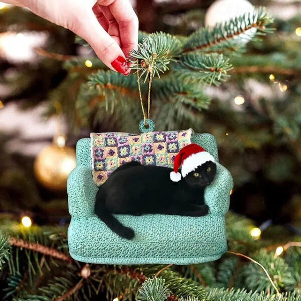 1pc Black Cat Hanging Decor, Christmas Ornament, Christmas Party Decoration, Christmas Tree Hanging Ornaments 2025 - US $4.99