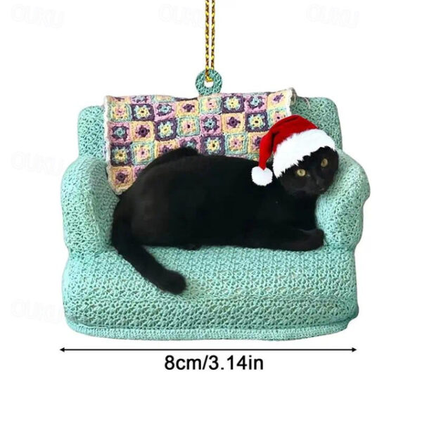 1pc Black Cat Hanging Decor, Christmas Ornament, Christmas Party Decoration, Christmas Tree Hanging Ornaments 2025 - US $4.99