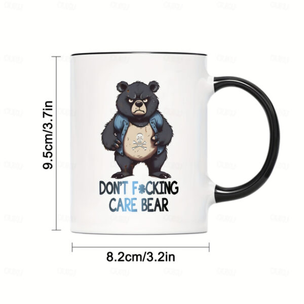 1pc Funny Black Bear Coffee Mug Novelty Coffee Mug Funny Mug Couple Style Funny Coffee Mug Funny Coffee Mug For Friends 11oz Ceramic Mug Summer Winter