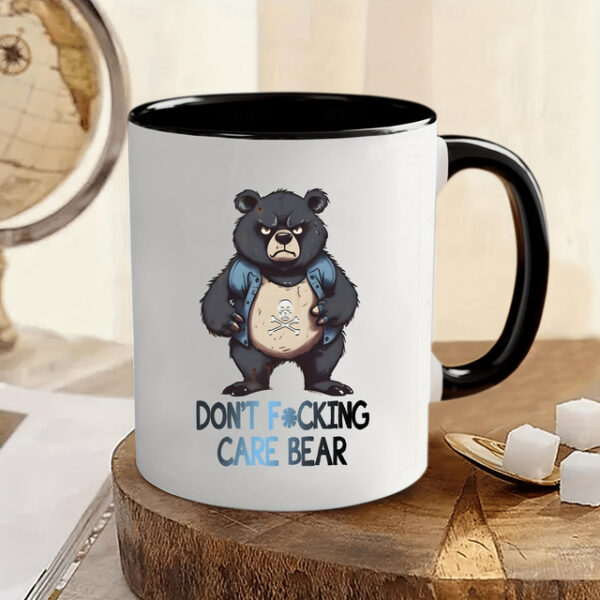 1pc Funny Black Bear Coffee Mug Novelty Coffee Mug Funny Mug Couple Style Funny Coffee Mug Funny Coffee Mug For Friends 11oz Ceramic Mug Summer Winter