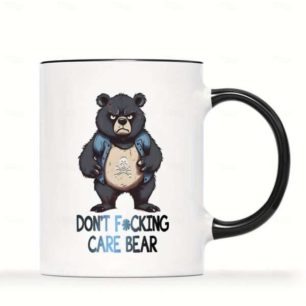 1pc Funny Black Bear Coffee Mug Novelty Coffee Mug Funny Mug Couple Style Funny Coffee Mug Funny Coffee Mug For Friends 11oz Ceramic Mug Summer Winter