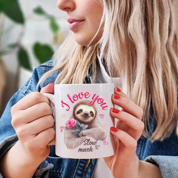 1PC I Love You Slow Much Coffee Mug Ceramic Coffee Cups Cute Sloth Water Cups Summer Winter Drinkware Birthday Gifts Holiday Gifts New Year Gifts Vale