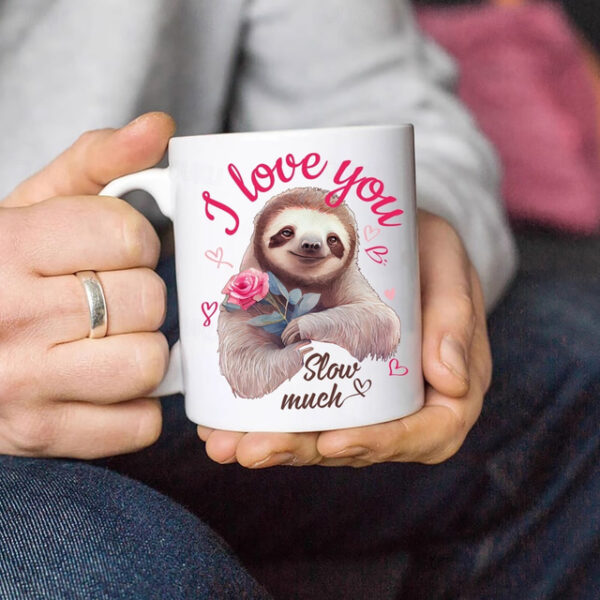 1PC I Love You Slow Much Coffee Mug Ceramic Coffee Cups Cute Sloth Water Cups Summer Winter Drinkware Birthday Gifts Holiday Gifts New Year Gifts Vale