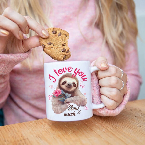 1PC I Love You Slow Much Coffee Mug Ceramic Coffee Cups Cute Sloth Water Cups Summer Winter Drinkware Birthday Gifts Holiday Gifts New Year Gifts Vale