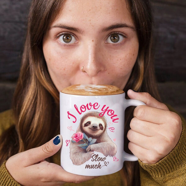 1PC I Love You Slow Much Coffee Mug Ceramic Coffee Cups Cute Sloth Water Cups Summer Winter Drinkware Birthday Gifts Holiday Gifts New Year Gifts Vale