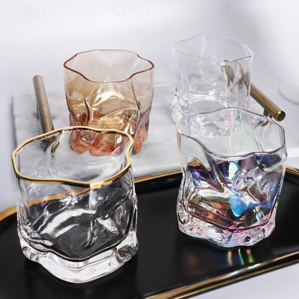 1pcs Glass Bar Transparent Whiskey Glass Creative Bar Japanese Glass Beer Glass Influencer Cup. 2025 - US $5.49