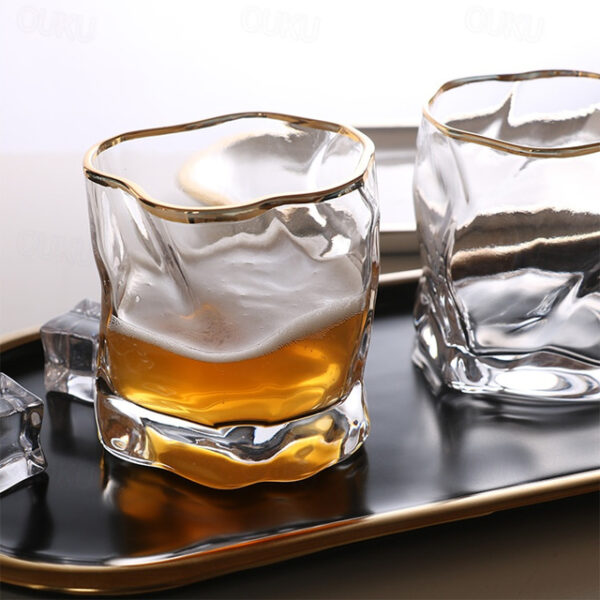 1pcs Glass Bar Transparent Whiskey Glass Creative Bar Japanese Glass Beer Glass Influencer Cup. 2025 - US $5.49