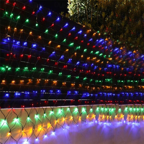 2x3M Solar Mesh Net Fairy String Light 1.5mx1.5m 8 Modes Outdoor Garden Patio Balcony Window Curtain Garland Light 2025 - US $17.49