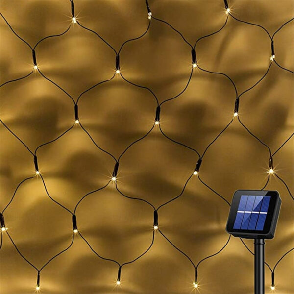 2x3M Solar Mesh Net Fairy String Light 1.5mx1.5m 8 Modes Outdoor Garden Patio Balcony Window Curtain Garland Light 2025 - US $17.49