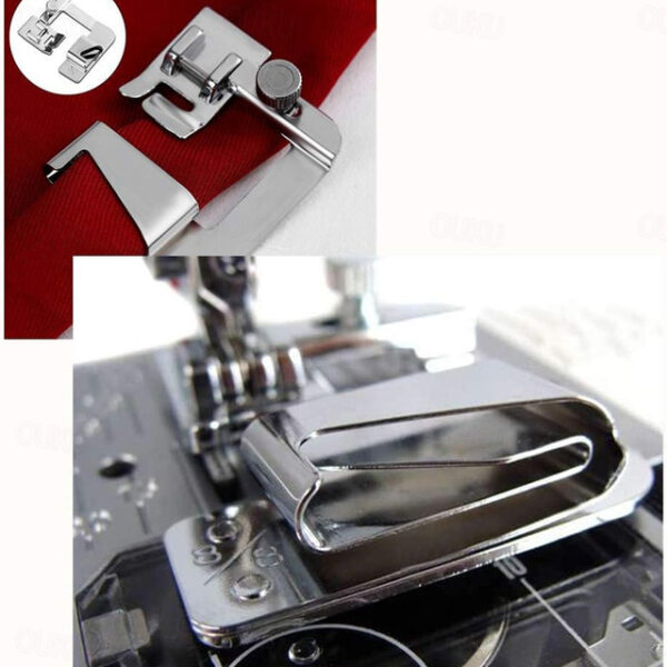 3 Sizes Wide Rolled Hem Pressure Foot Sewing Machine Presser Foot Hemmer Foot Set 1/2 Inch 3/4 Inch 1 Inch Low Shank Sewing Machine Presser Foot for B