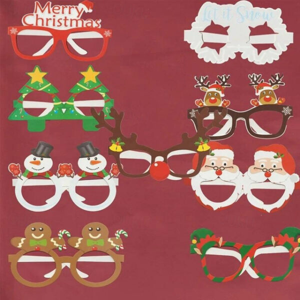 9pcs,/set Festive Glasses for Christmas, Birthdays, Weddings, and Parties - Perfect Photo Props and Party Supplies. 2025 - US $4.49