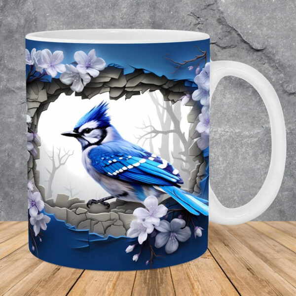 Bird Coffee Cup 3D illusion Coffee Mugs, Animal Gift Cup Travel Mug Funny Drinking Cup Desk Decor,11.2oz Ceramic Mug Tea Mug, Birthday Christmas Gifts