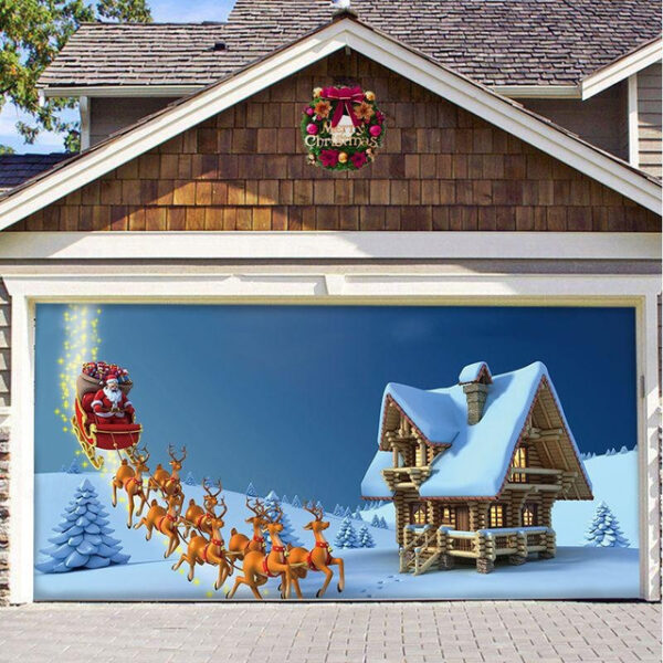 Christmas Backdrop Cloth Outdoor Garage Door Sticker Tapestry Cloth Holiday Party Decoration Matching Hanging Cloth Large Size Comes 2025 - US $24.99