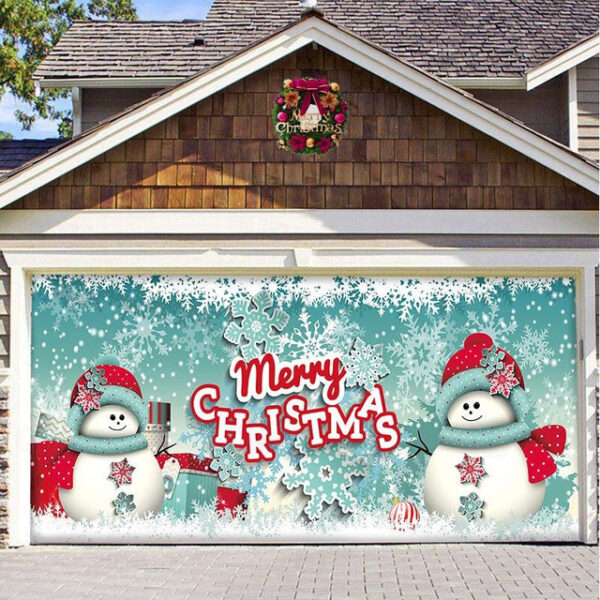 Christmas Backdrop Cloth Outdoor Garage Door Sticker Tapestry Cloth Holiday Party Decoration Matching Hanging Cloth Large Size Comes 2025 - US $24.99