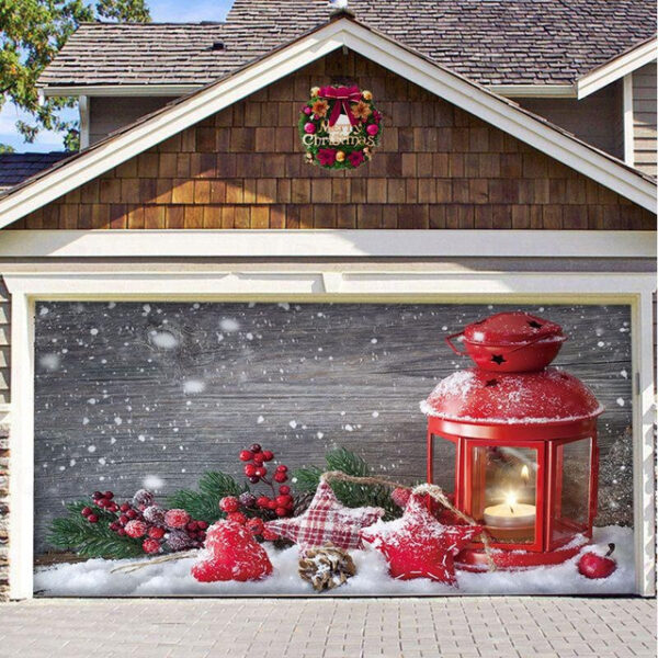 Christmas Backdrop Cloth Outdoor Garage Door Sticker Tapestry Cloth Holiday Party Decoration Matching Hanging Cloth Large Size Comes 2025 - US $24.99