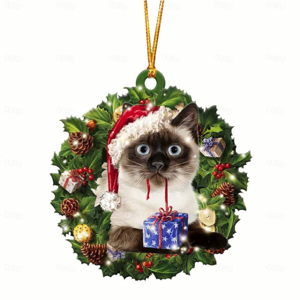 Christmas Decorations Christmas Tree Pendants Personalized Family Wooden Super Cute Cats Hangings Gifts Xmas Gift 2025 - US $5.99