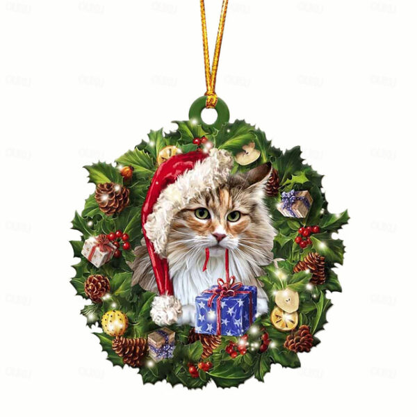 Christmas Decorations Christmas Tree Pendants Personalized Family Wooden Super Cute Cats Hangings Gifts Xmas Gift 2025 - US $5.99