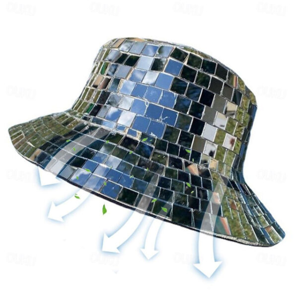 Disco Bucket Hat, Glitter Mirror Disco Fishing Hat, Disco Ball Hats for DJ, Bucket Cap with Glitter Sequins for Club 2025 - US $24.99