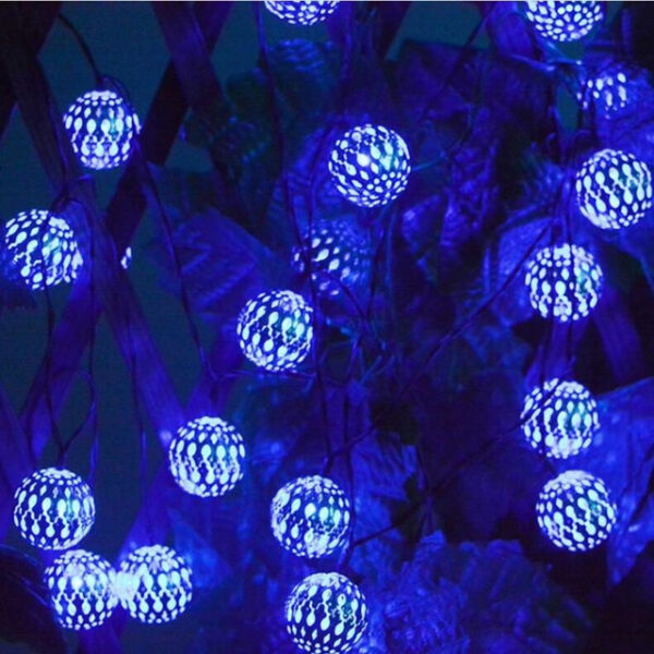 Elegant Wedding Party Reception Solar LED String Lights - Moroccan Ball Outdoor Garden Lights, Waterproof 10M-50LED, 7M-30LED, 5M-20LED Globe Lanterns