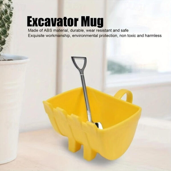 Excavator Bucket Coffee Mug, 330ml Creative Construction Machine Excavator Bucket Cup With Digger Spoon, Gift For Lover Or Father, Christmas Gift Xmas