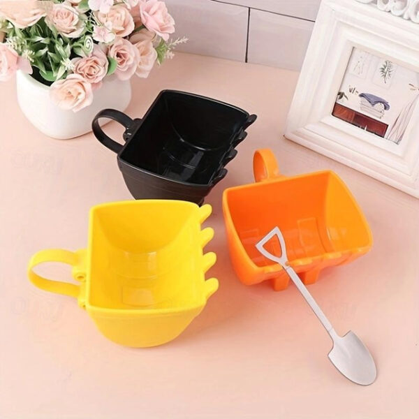 Excavator Bucket Coffee Mug, 330ml Creative Construction Machine Excavator Bucket Cup With Digger Spoon, Gift For Lover Or Father, Christmas Gift Xmas