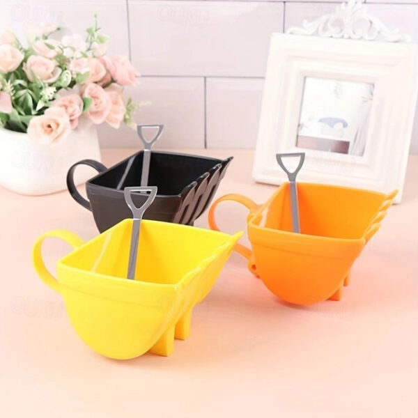 Excavator Bucket Coffee Mug, 330ml Creative Construction Machine Excavator Bucket Cup With Digger Spoon, Gift For Lover Or Father, Christmas Gift Xmas