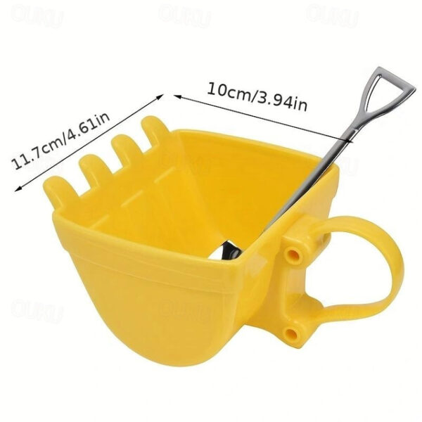 Excavator Bucket Coffee Mug, 330ml Creative Construction Machine Excavator Bucket Cup With Digger Spoon, Gift For Lover Or Father, Christmas Gift Xmas