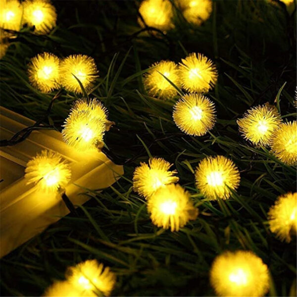 Firefly Dandelion Fairy String Lights 10M-50M Solar and Plug-in Dual Purpose Outdoor Waterproof Blossoms String Lights Flowers Creative String Lights