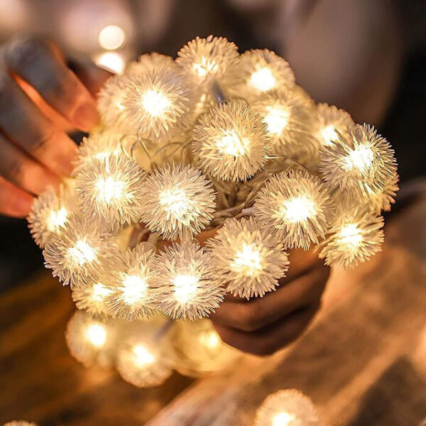 Firefly Dandelion Fairy String Lights 10M-50M Solar and Plug-in Dual Purpose Outdoor Waterproof Blossoms String Lights Flowers Creative String Lights