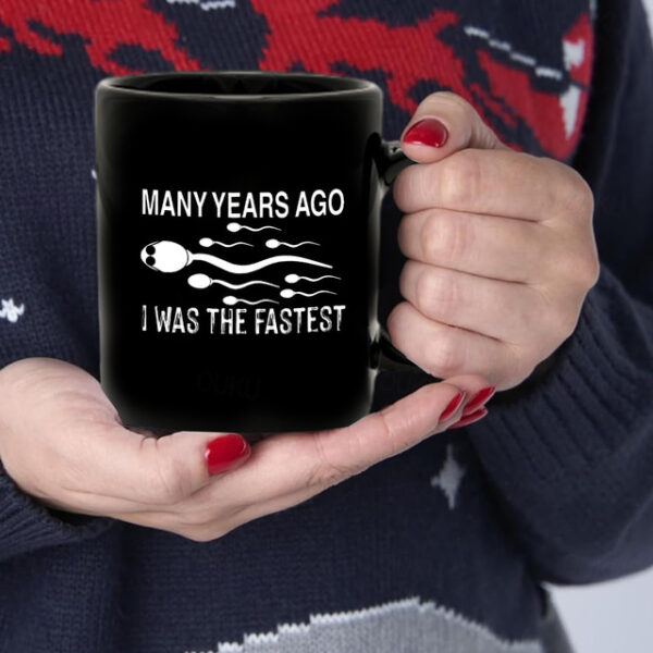 Funny Mug Ceramic Funny Coffee Gift Mug Many Years Ago I Was The Fastest Black Retro Vintage Casual Street Style Gift Mug 11.2oz/330ml 2025 - US $12.9