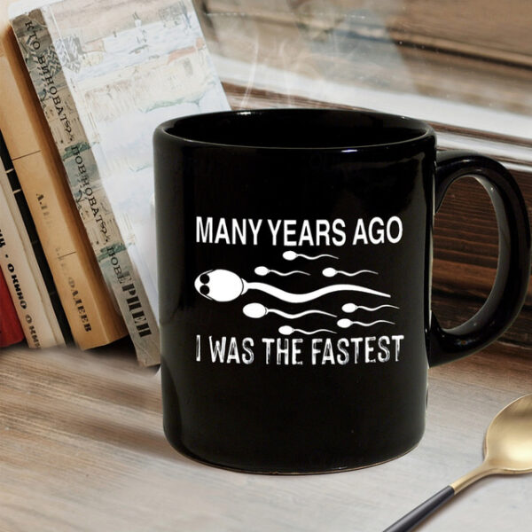 Funny Mug Ceramic Funny Coffee Gift Mug Many Years Ago I Was The Fastest Black Retro Vintage Casual Street Style Gift Mug 11.2oz/330ml 2025 - US $12.9