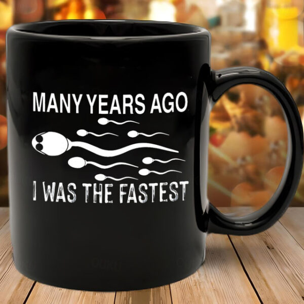 Funny Mug Ceramic Funny Coffee Gift Mug Many Years Ago I Was The Fastest Black Retro Vintage Casual Street Style Gift Mug 11.2oz/330ml 2025 - US $12.9