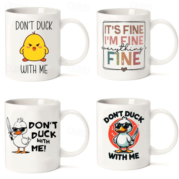 Funny Sarcastic Quote Duck Coffee Mug DUCK 11oz Ceramic Mug Funny Mug Funny Coffee Mug For Family/Friends/Sister/Colleague Novelty Coffee Mug Summer