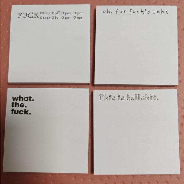 Funny Sticky Note Gift, What The Fucks Sticky Notepad Novelty Notepads, Funny Sassy Rude Desk Accessory Gifts for Friends, Co-Workers, Boss 2025 - US