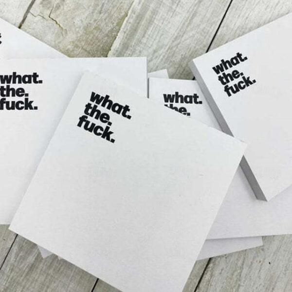 Funny Sticky Note Gift, What The Fucks Sticky Notepad Novelty Notepads, Funny Sassy Rude Desk Accessory Gifts for Friends, Co-Workers, Boss 2025 - US