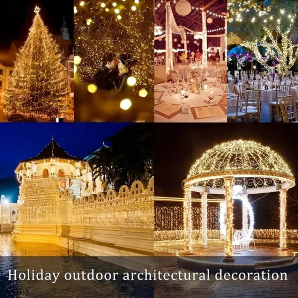 LED Solar Light 7M Outdoor Waterproof Fairy Garland String Lights Solar Lamp Decoration for Christmas Party Garden Patio 7M-50LEDs 12M-100LEDs 22M-200