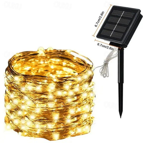 LED Solar Light 7M Outdoor Waterproof Fairy Garland String Lights Solar Lamp Decoration for Christmas Party Garden Patio 7M-50LEDs 12M-100LEDs 22M-200