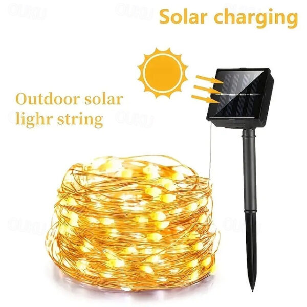 LED Solar Light 7M Outdoor Waterproof Fairy Garland String Lights Solar Lamp Decoration for Christmas Party Garden Patio 7M-50LEDs 12M-100LEDs 22M-200