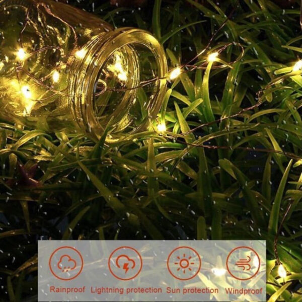 LED Solar Light 7M Outdoor Waterproof Fairy Garland String Lights Solar Lamp Decoration for Christmas Party Garden Patio 7M-50LEDs 12M-100LEDs 22M-200