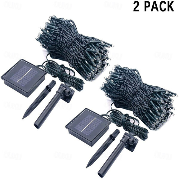 LED Solar Outdoor String Lights, Waterproof 12m 100LEDs & 7m 50LED String Lights for Christmas Garden & Party 2025 - US $15.99