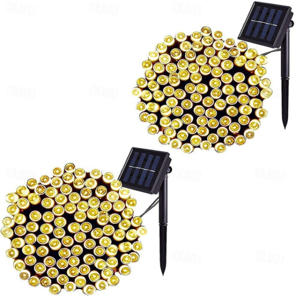 LED Solar Outdoor String Lights, Waterproof 12m 100LEDs & 7m 50LED String Lights for Christmas Garden & Party 2025 - US $15.99