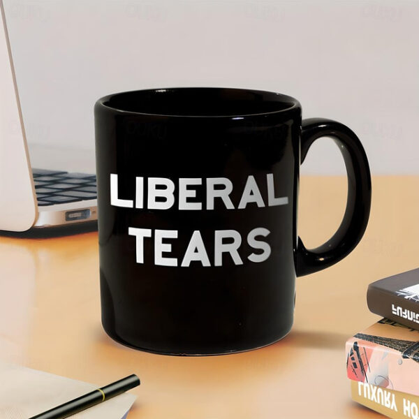 Liberal Tears Mug Black Graphic Coffee Mug Gift For Conservative Supporters 330ml/12oz Ceramics Cup Retro Vintage Design 2025 - US $13.49