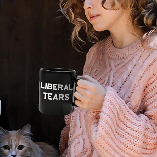 Liberal Tears Mug Black Graphic Coffee Mug Gift For Conservative Supporters 330ml/12oz Ceramics Cup Retro Vintage Design 2025 - US $13.49