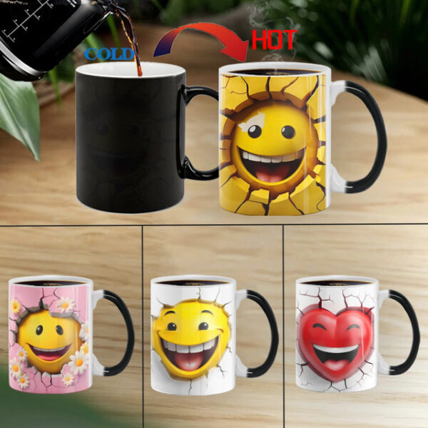 Magic Mug, Jelly Bean Magic Mug Magic 3D Illusion Ceramic Gift Coffee Mug, 11 oz Magic Color Changing Coffee Mug Cup, Cute Xmas Gift Mug 2025 - US $12