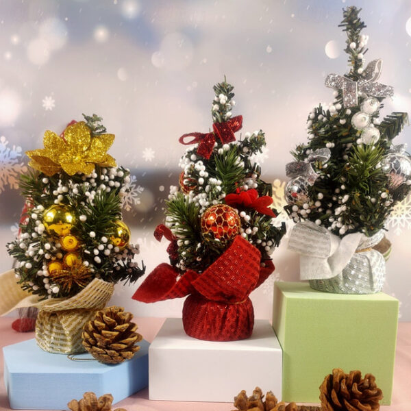 Mini Christmas Decorative Tree Restaurant Desktop Placement Christmas Tree Scene Decoration Small Tree Potting Festival Scene Layout 2025 - US $5.99