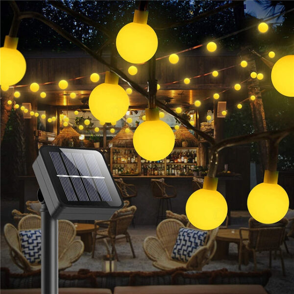 Mini Globe String Lights Solar LED Fairy String Lights Christmas Lights 12M 100LED 5M 20LED Outdoor Waterproof IP65 Camping Flexible Holiday Lights f