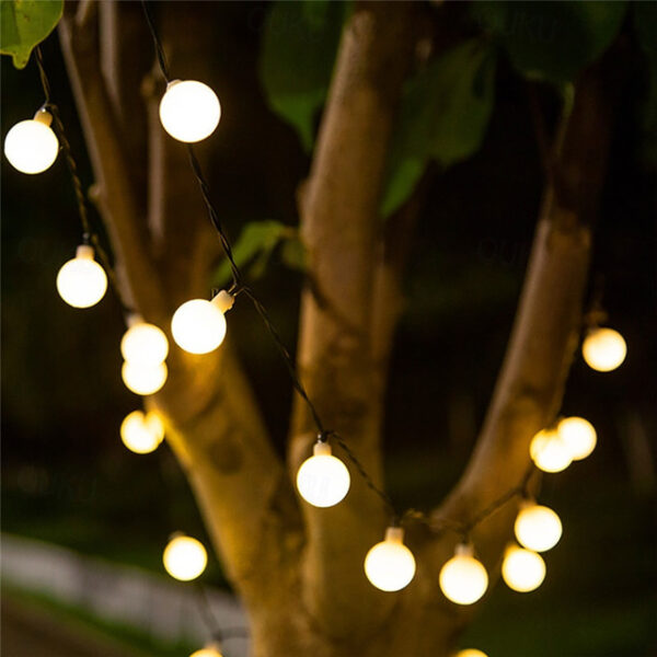 Mini Globe String Lights Solar LED Fairy String Lights Christmas Lights 12M 100LED 5M 20LED Outdoor Waterproof IP65 Camping Flexible Holiday Lights f