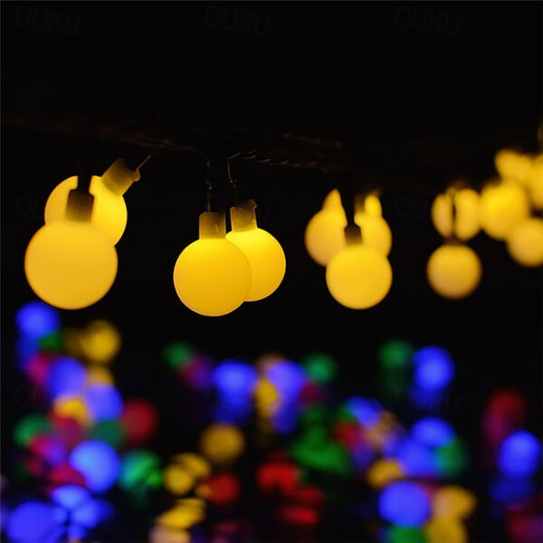 Mini Globe String Lights Solar LED Fairy String Lights Christmas Lights 12M 100LED 5M 20LED Outdoor Waterproof IP65 Camping Flexible Holiday Lights f